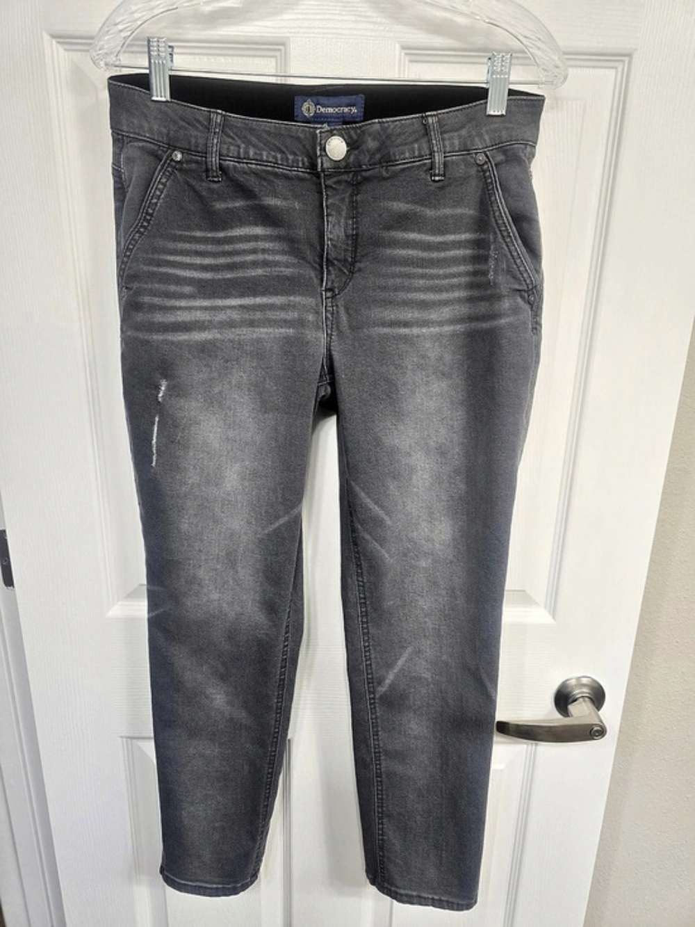 Democracy Ab-solution Straight Leg Jeans Women's Skinny Jeans Gray Size 6